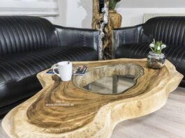 Wohnzimmertisch aus einem Baumstamm Wohnzimmertisch aus einem Baumstamm