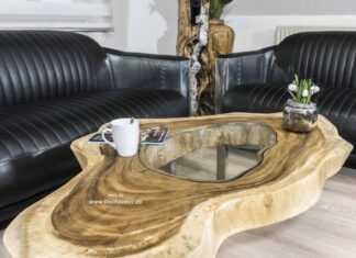 Wohnzimmertisch aus einem Baumstamm Wohnzimmertisch aus einem Baumstamm
