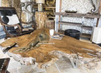 Wohnzimmertisch aus einer Baumwurzel Wohnzimmertisch aus einer Baumwurzel