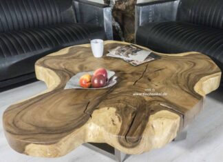 Couchtisch aus einem Baumstamm Couchtisch aus einem Baumstamm 130 cm
