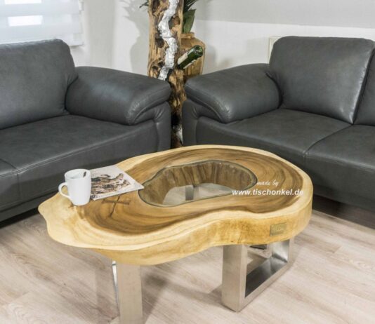 Table de salon en tronc d'arbre Table de salon en tronc d'arbre