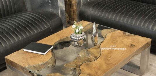 Mesa de café cuadrada de madera Mesa de café cuadrada de madera