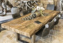 Echtholz Esstisch für 8 Personen Echtholz Esstisch für 8 Personen