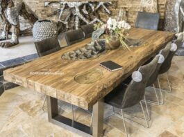 Echtholz Esstisch für 8 Personen Echtholz Esstisch für 8 Personen