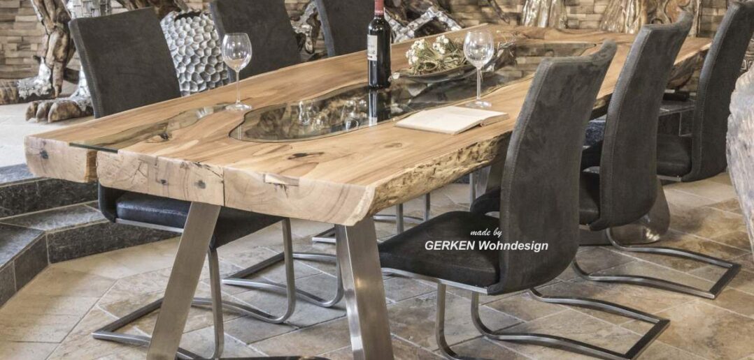 Esstisch aus Baumscheiben "The Lake" - Der Tischonkel