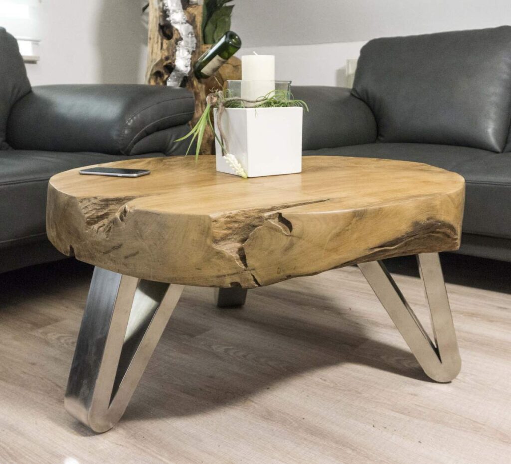 Couchtische aus Baumscheiben online bestellen Couchtisch Baumstamm Teak
