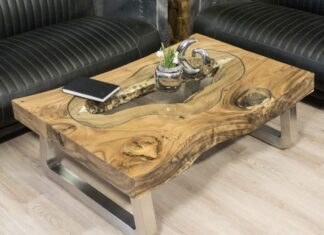 Couchtisch aus Holz „Maris“ 120 x 80 cm Couchtisch Maris aus Holz 120 x 80 cm