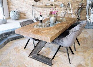 Der Esszimmertisch „Deep Island“ im Industriedesign Der Esszimmertisch Deep Island Z