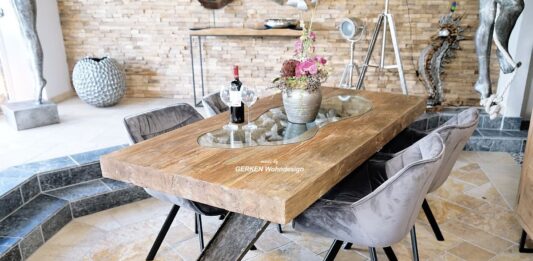 Der Esszimmertisch „Deep Island“ im Industriedesign The dining table Deep Island Z