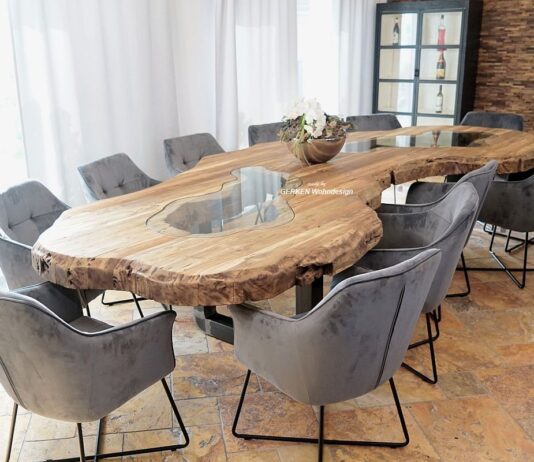 Vergadertafel van hout van „GERKEN Wohndesign“ Vergadertafel