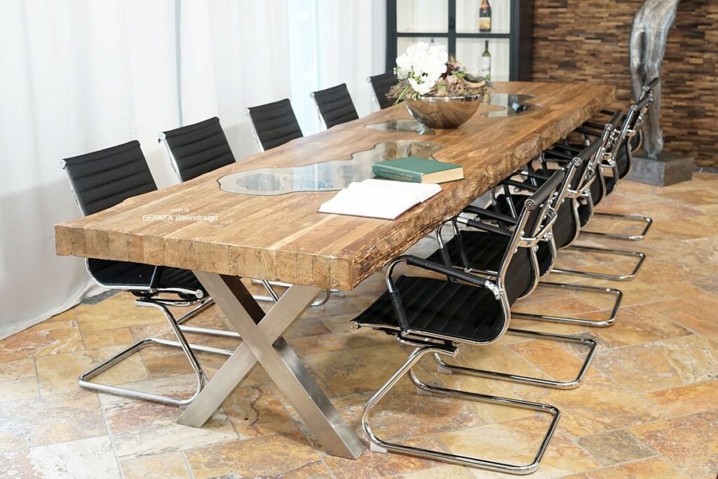 Der Konferenztisch aus Holz FUSION Langer Konferenztisch