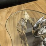 Maris Wohnzimmertisch Holz Glas