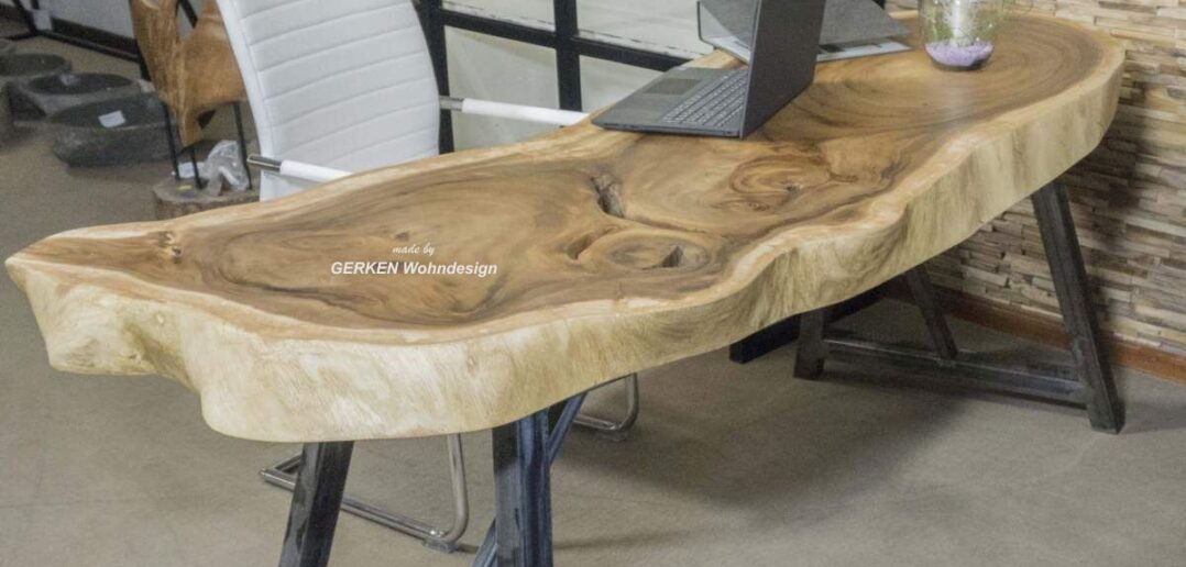 Design Schreibtisch aus Holz von GERKEN Wohndesign - Der Tischonkel
