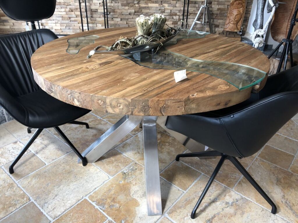 Massive Esstische aus Holz kaufen Runde Esstische aus Massivholz