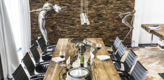 Table à manger élégant en bois (300 cm x 100 cm) Table à manger élégante en bois