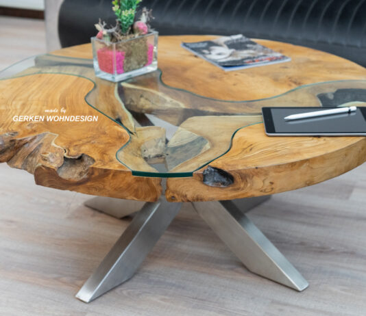 Petite table basse ronde en bois Petite table basse ronde