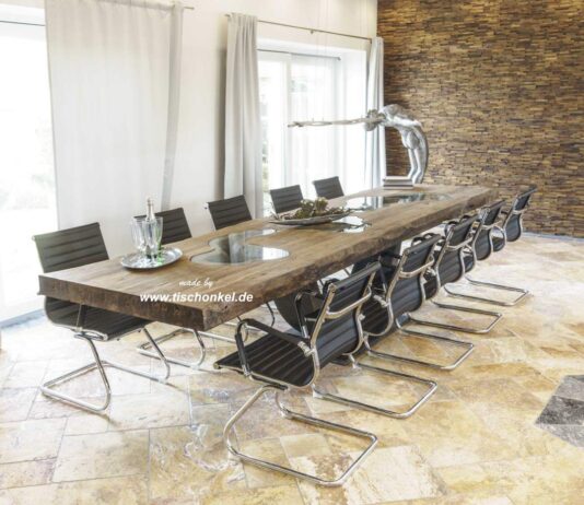 Long dining table for 10-12 people Long dining table for 12 people