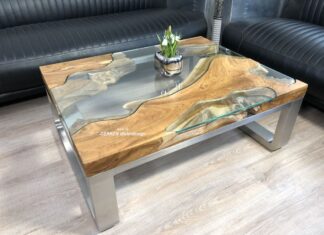 Echtholz Couchtisch von GERKEN Wohndesign (100 cm) Echtholz Couchtisch