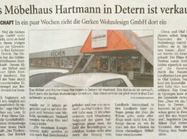 Tischonkel.de kauft insolventes Möbelhaus in Detern Olaf und Olena Gerken haben Möbel Hartmann in Detern gekauft