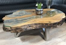 Couchtisch aus Wurzelholz LAKESIDE Couchtisch aus einer Baumwurzel massiv
