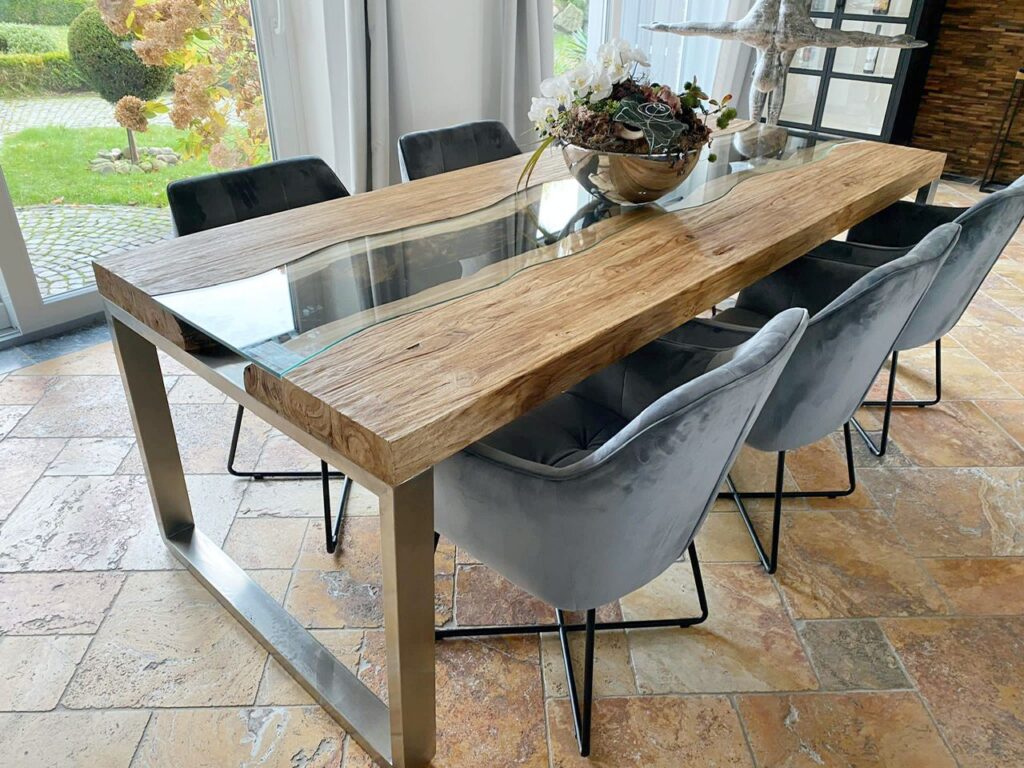 Esszimmertisch aus Teakholz 250 cm "Elements" Esszimmertisch Elements aus Altholz