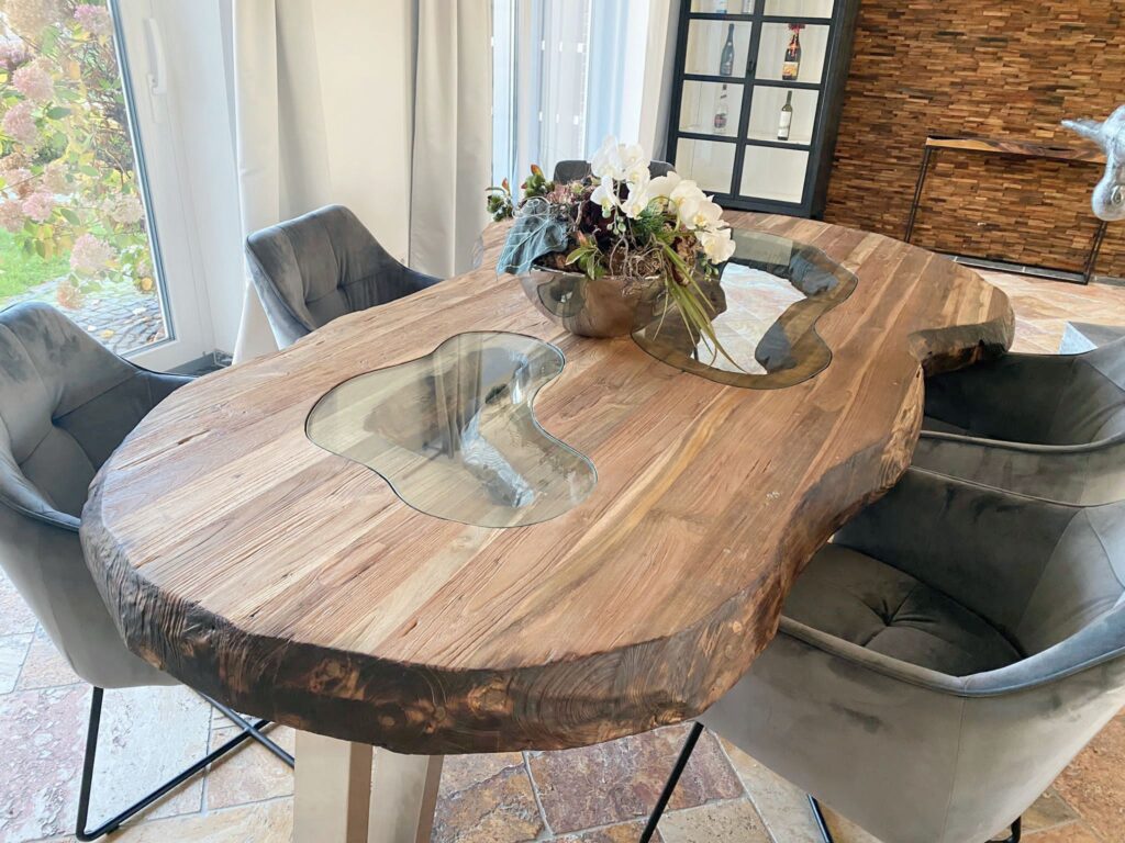 Esszimmertisch aus Teakholz 250 cm "Elements" Esszimmertisch aus Teakholz