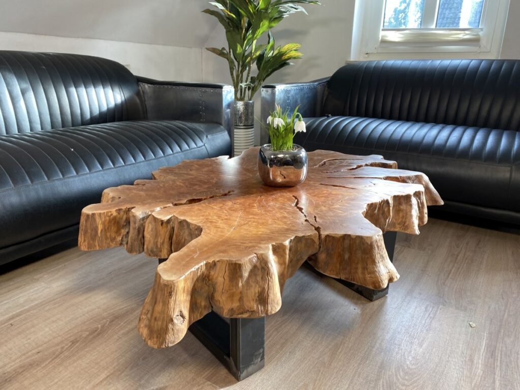 Couchtische aus Baumscheiben online bestellen Vollholz Couchtisch