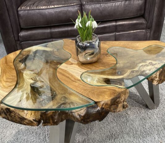 Rundt sofabord i træ LAKESIDE ca. 100 cm Rundt sofabord i træ