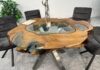 Runder Esstisch aus Holz „Natural Eternia“ Runder Esstisch aus Holz