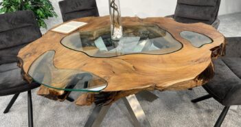 Runder Esstisch aus Holz “Natural Eternia” Runder Esstisch aus Holz