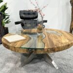 Couchtisch rund “Eternia” aus massivem Holz