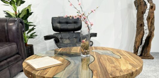 Ronde salontafel „Eternia“ van massief hout Ronde salontafel