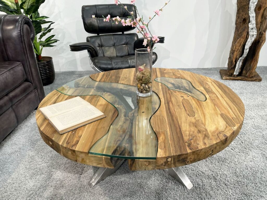 Couchtisch rund aus Holz