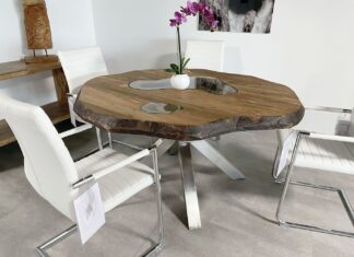 Runde Esstische aus Holz von GERKEN Wohndesign Runde Esstische aus Holz