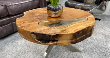 Runder Couchtisch aus Holz