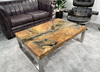 Eckige Couchtische aus Holz von GERKEN Wohndesign Eckige Couchtische aus Holz