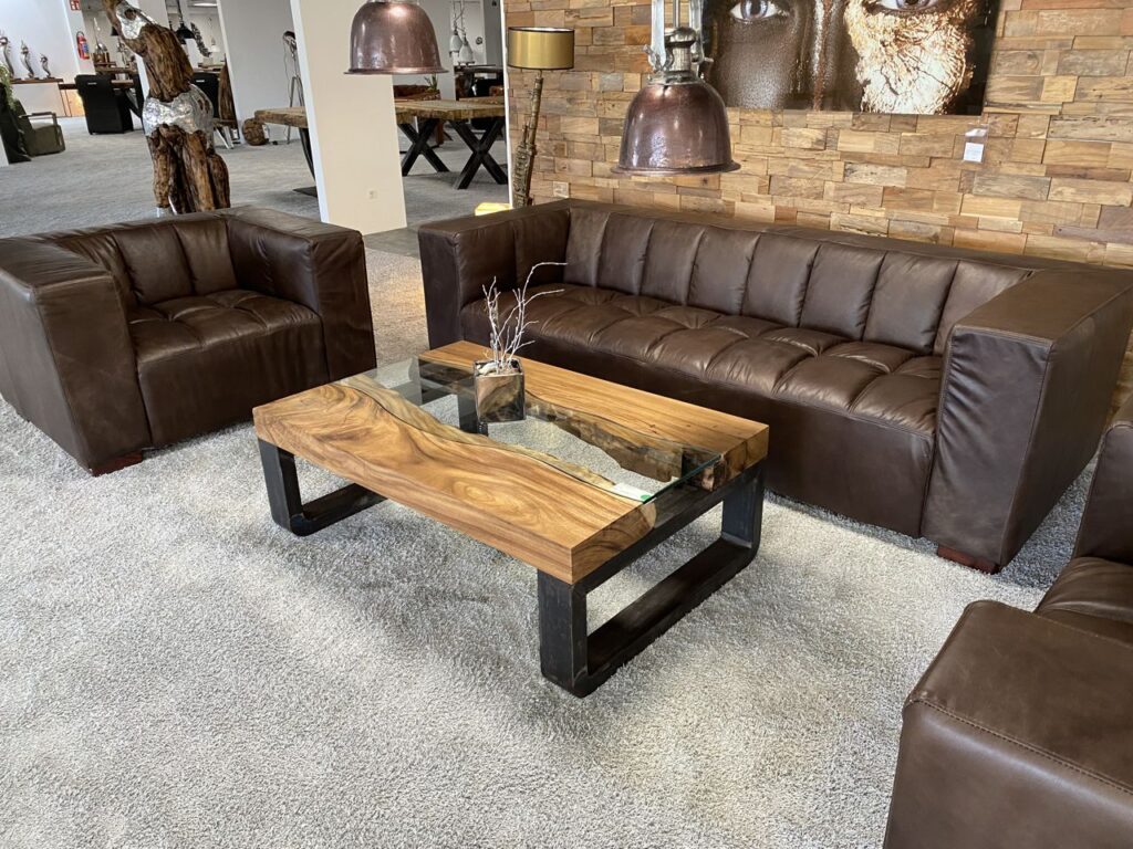 Unikat Wohnzimmertisch von GERKEN Wohndesign Baumscheiben Couchtisch Wohnzimmer