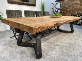 Solid wood table 300 cm DEEP ISLAND Solid wood table Deep Island