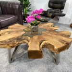 Kleine runde Couchtische aus Holz