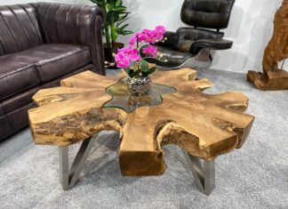 Kleine runde Couchtische aus Holz Kleine runde Couchtische aus Holz