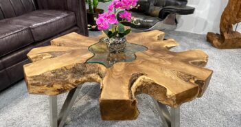 Kleine runde Couchtische aus Holz Kleine runde Couchtische aus Holz