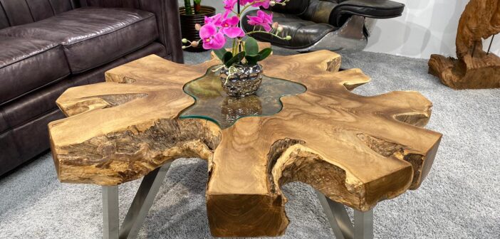 Kleine runde Couchtische aus Holz