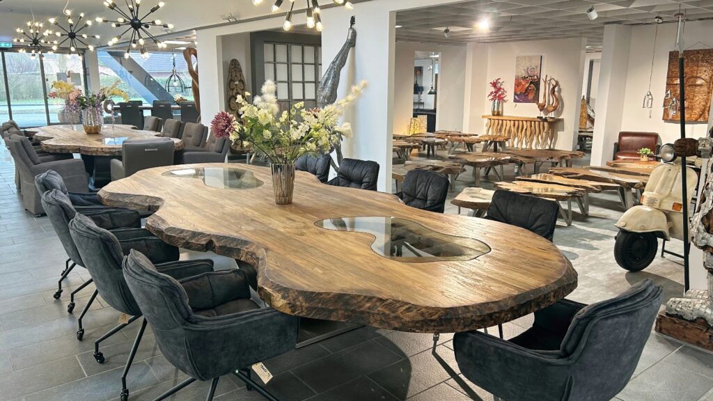 Massive Esstische aus Holz, 300 cm lang Esstisch aus recyceltem Holz