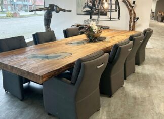 Esstisch Deep Island aus Holz :: Eine neue Einrichtungsidee Esstisch Deep Island mit massiver Tischplatte