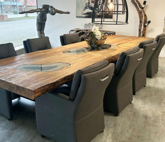 Esstisch Deep Island aus Holz :: Eine neue Einrichtungsidee Esstisch Deep Island mit massiver Tischplatte