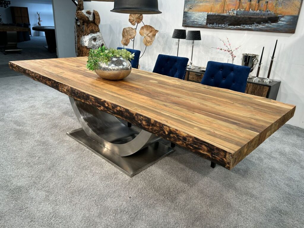 Esstisch 300 x 100 cm "Deep Island" aus Holz 300 x 100 cm Esstisch Massivholztisch