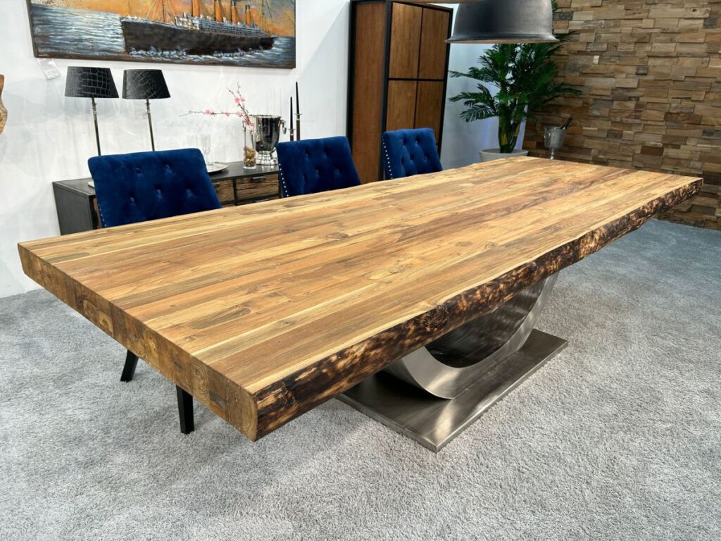Esstisch 300 x 100 cm "Deep Island" aus Holz Einrichtungsideen für das Esszimmer