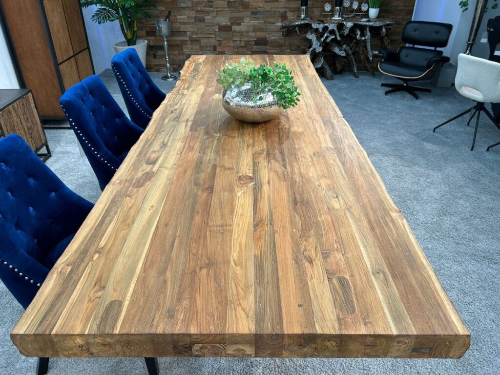 Esstisch 300 x 100 cm "Deep Island" aus Holz Esszimmertisch aus Massivholz