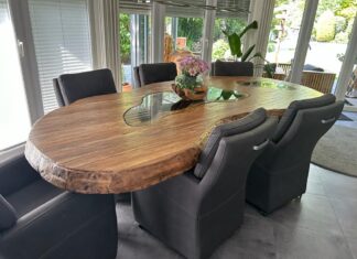 Massive Esstische aus Holz, 300 cm lang Massive Esstische