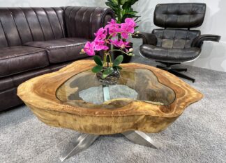 Holztisch Unikate aus Baumscheiben Couchtisch Baumscheibe Unikat
